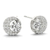 Half Moon Cluster Pavé Diamond Earrings