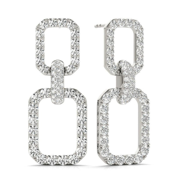 Buckle Pavé Diamond Drop Earrings