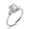 Emerald Cut Pear Shoulders Engagement Ring